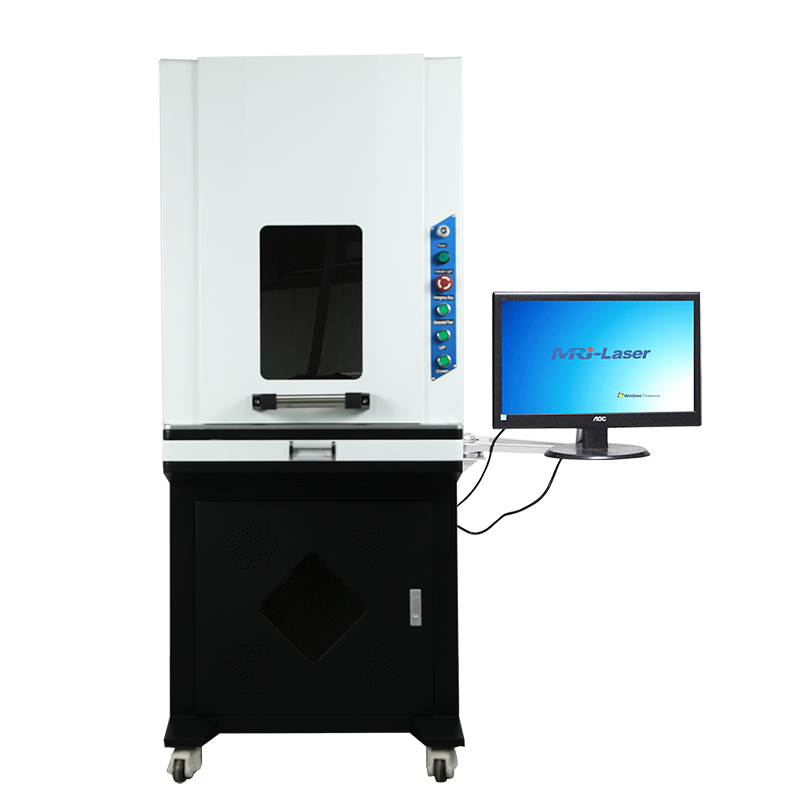 Enclosed Cabinet Class IV Laser Protection 50W Fiber Laser Marking Machine